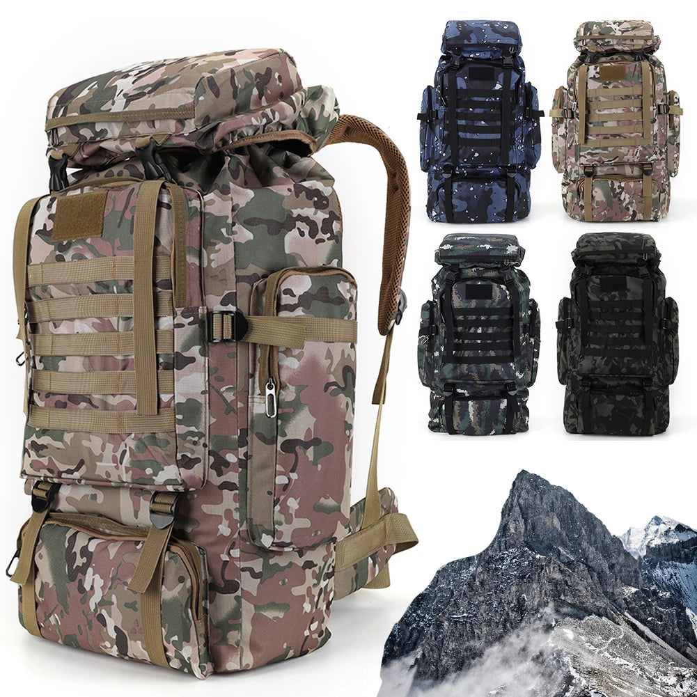 80l Taktischer Tarnungs-Rucksack Millitär Bergsteiger