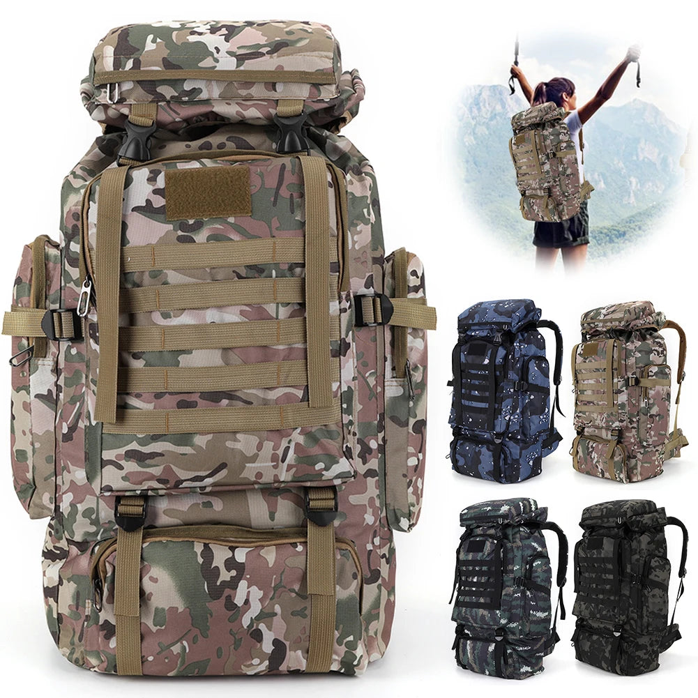 80l Taktischer Tarnungs-Rucksack Millitär Bergsteiger