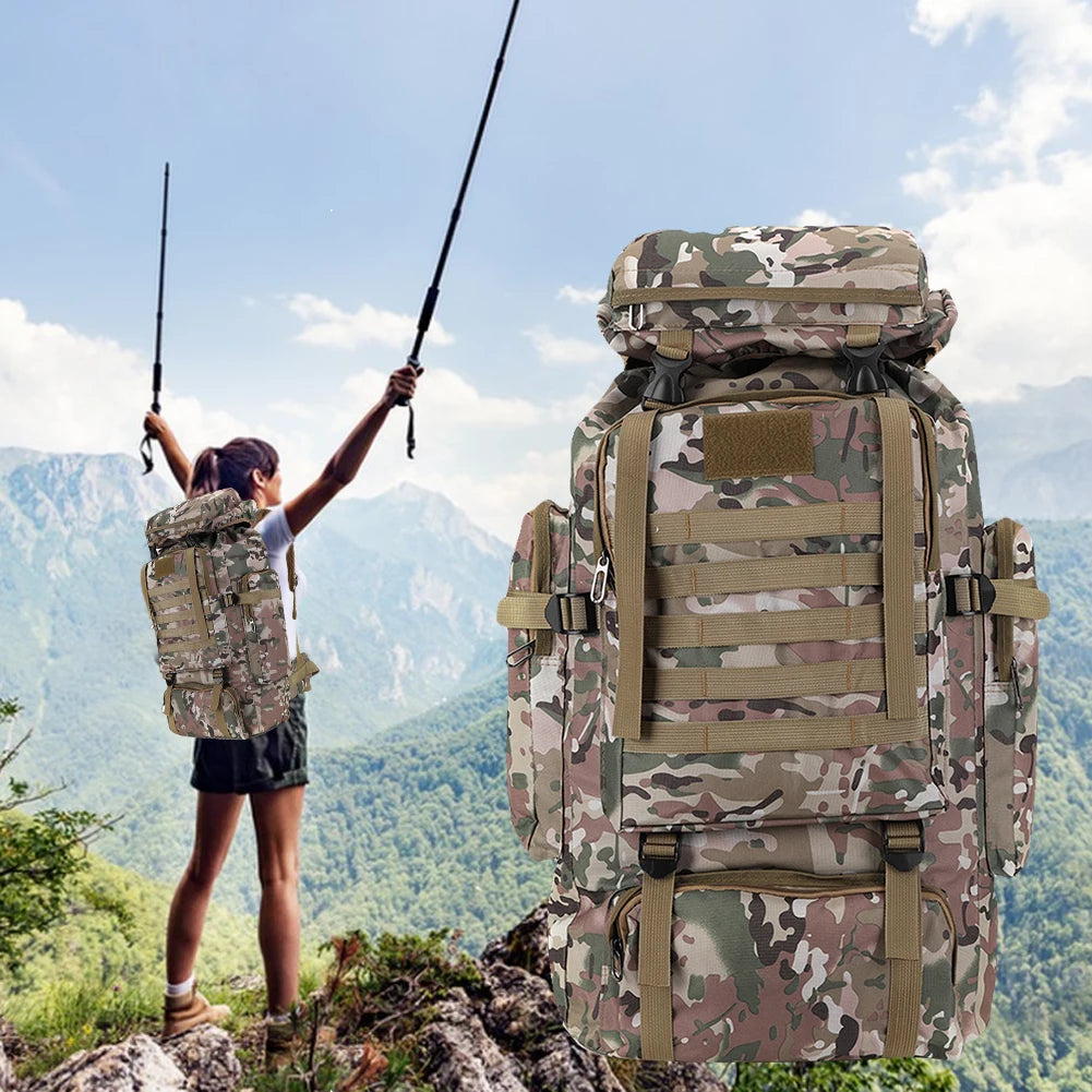 80l Taktischer Tarnungs-Rucksack Millitär Bergsteiger