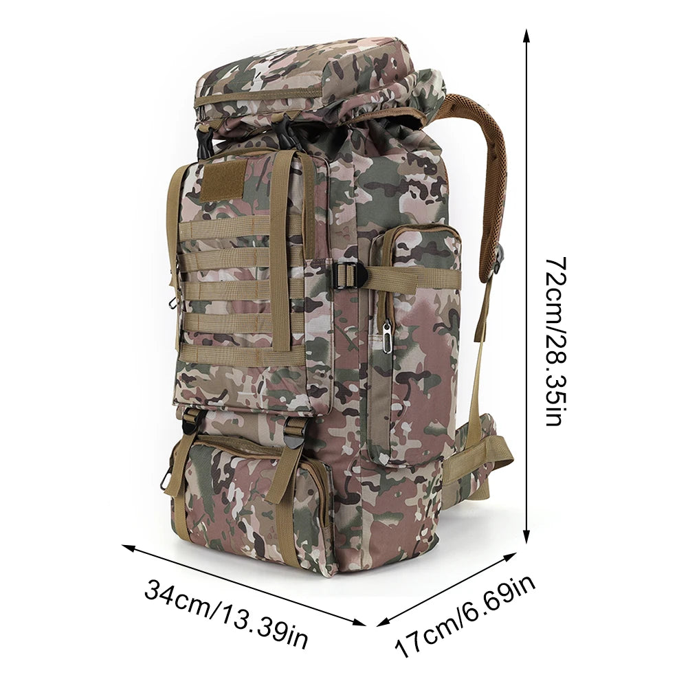 80l Taktischer Tarnungs-Rucksack Millitär Bergsteiger